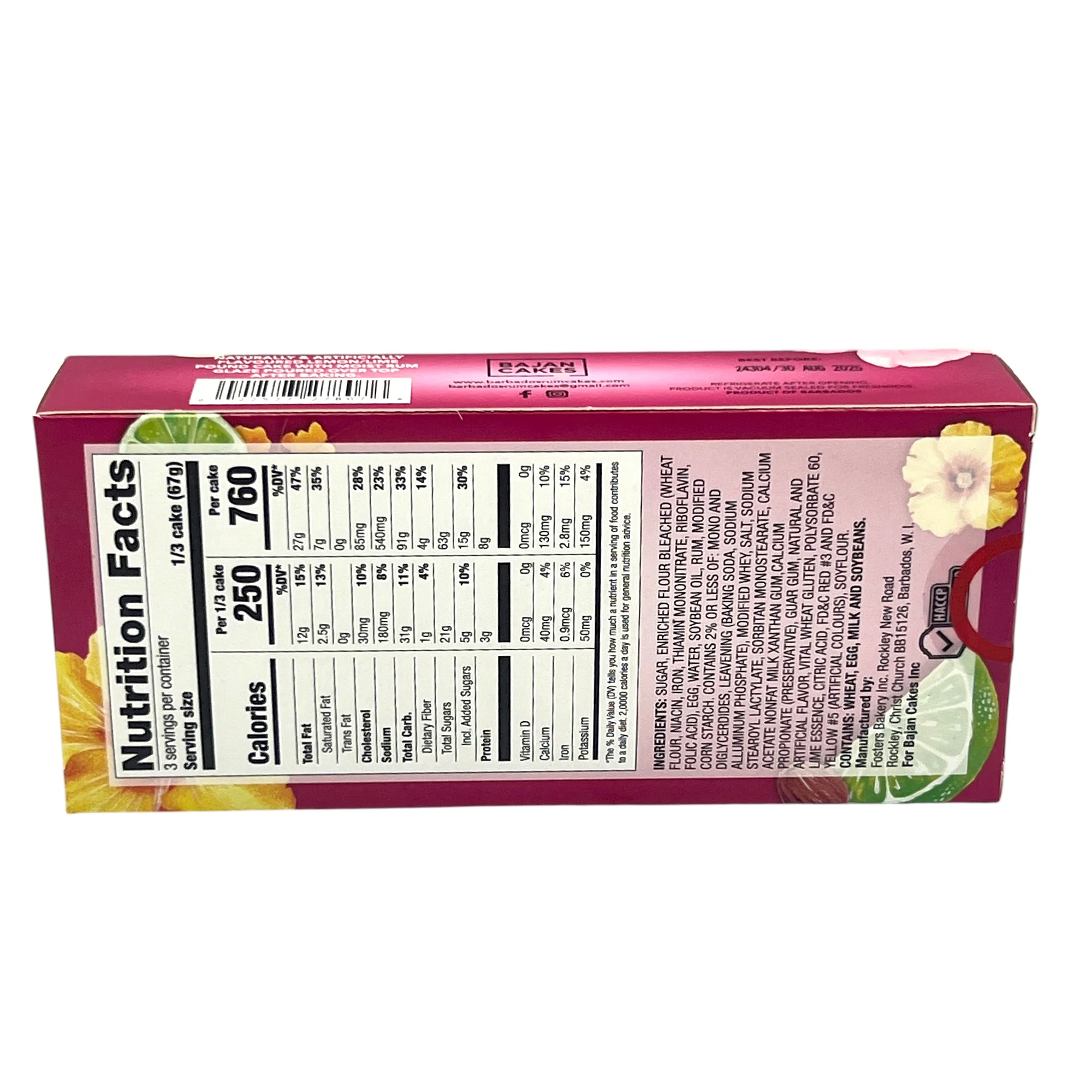Barbados Rum Cake 7 Oz. - Strawberry - Image 2