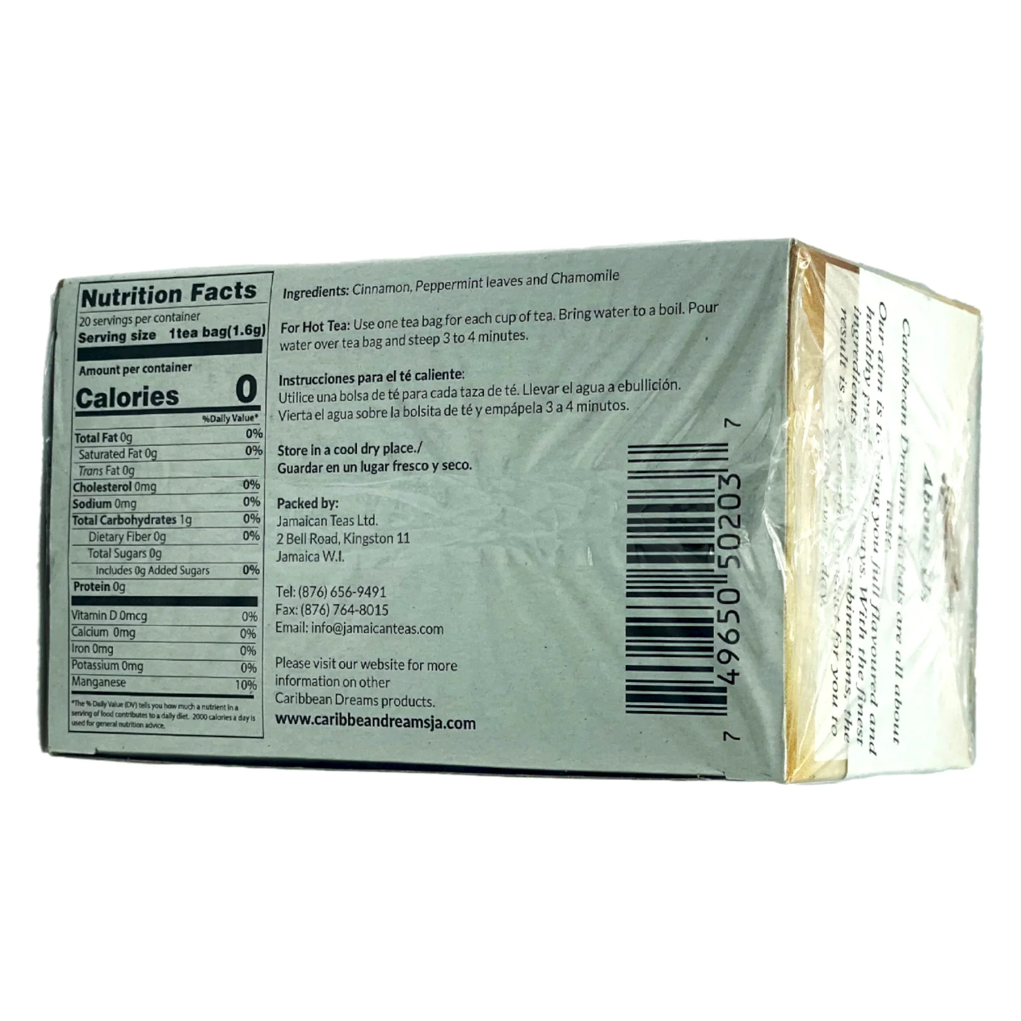 Caribbean Dreams Cinnamon Mint Tea Bags 40 G - Image 3