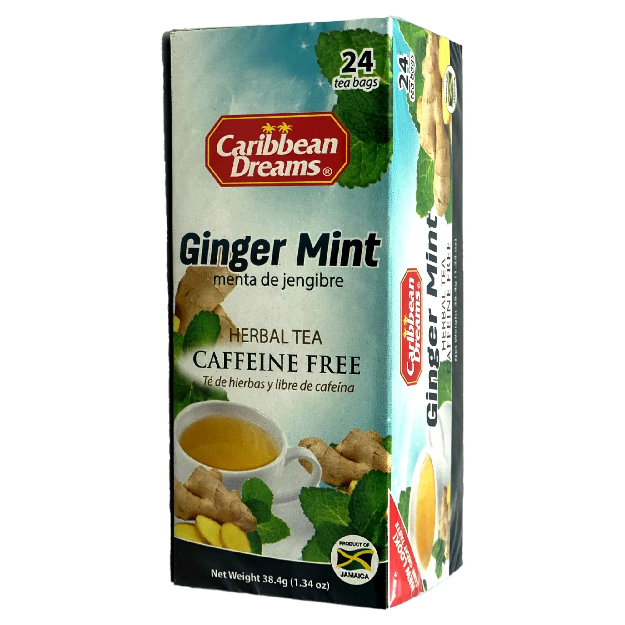 Caribbean Dreams Green Tea & Mint Tea - 24 Tea Bags 38.4 G (1.34 Oz) - Image 3