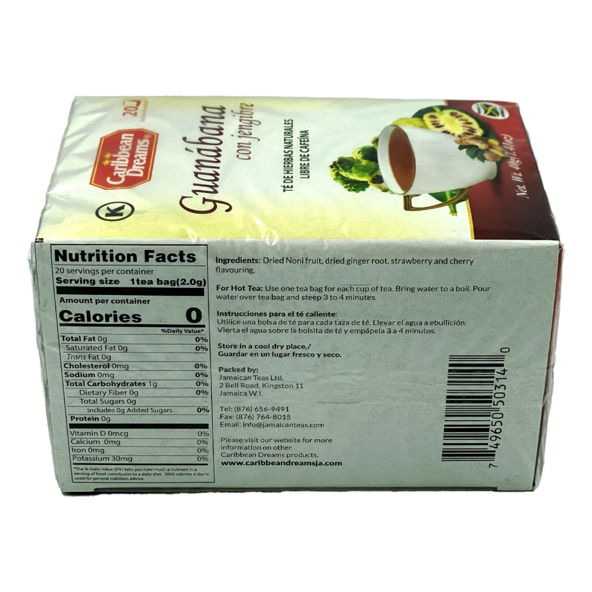 Caribbean Dreams Noni-Ginger Tea 40 G - Image 2