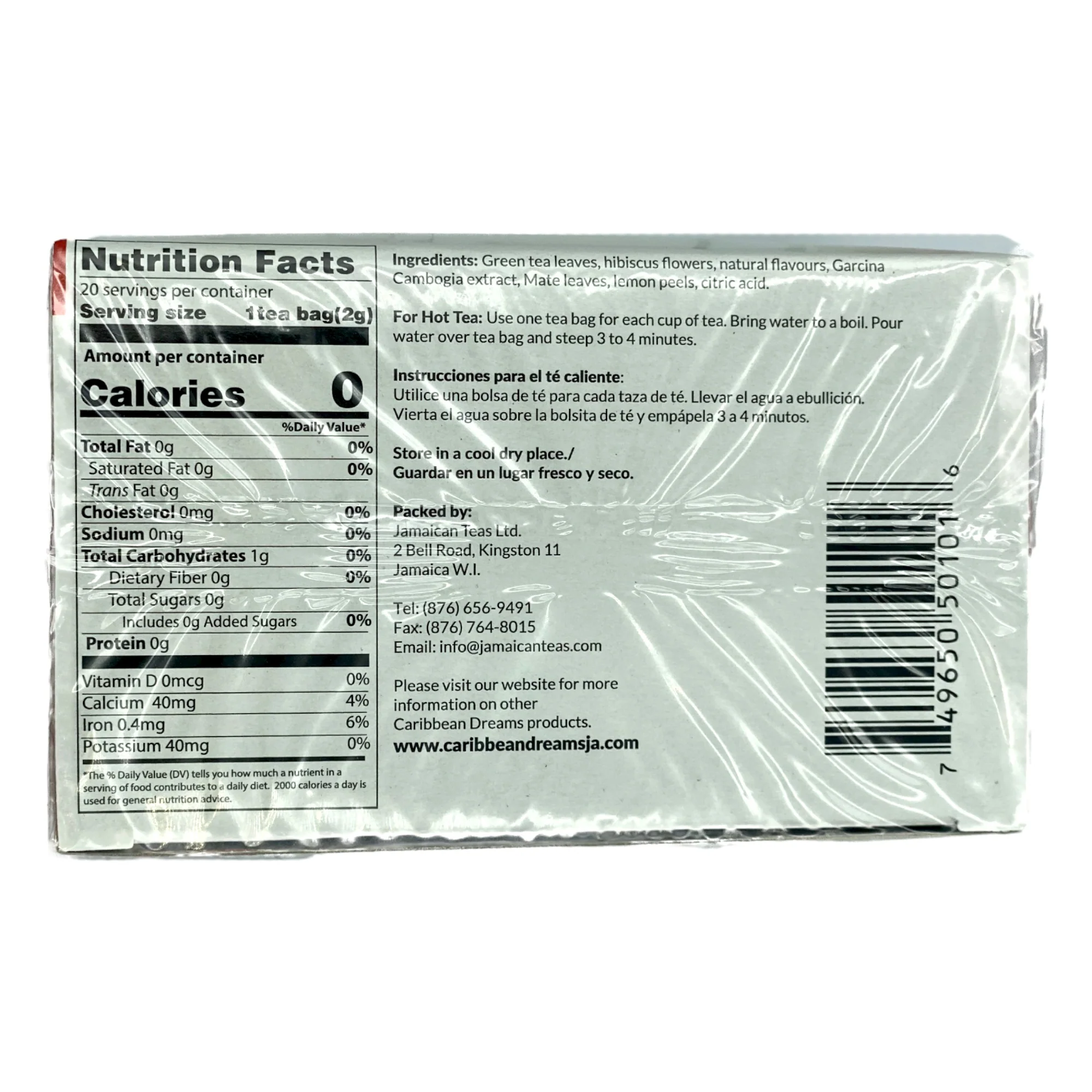 Caribbean Dreams Slim Active 20 Bags 1.41 Oz (40 G) - Image 2