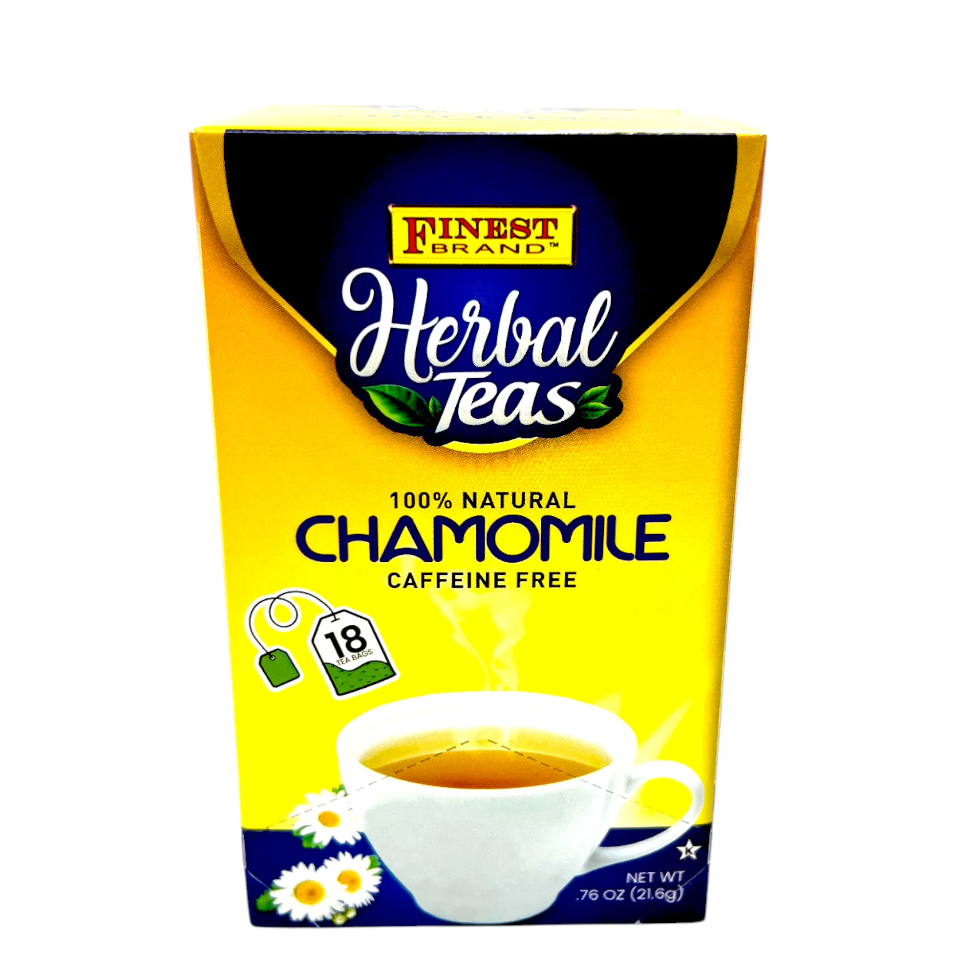 Finest Brand Herbal Teas Chamomile 21.6 G (.76 Oz) 18 Tea Bags