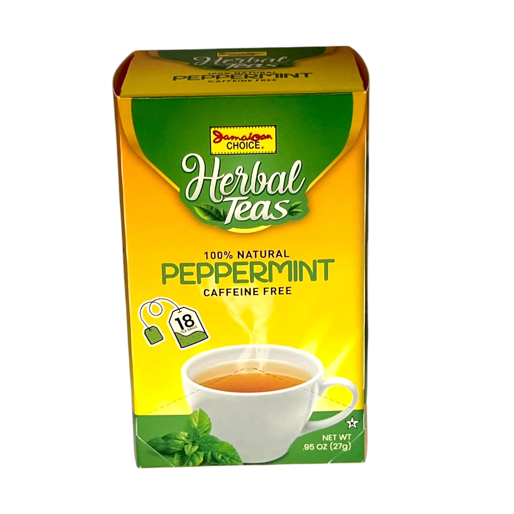 Jamaican Choice Herbal Teas Peppermint 27 G (.95 Oz) 18 Tea Bags