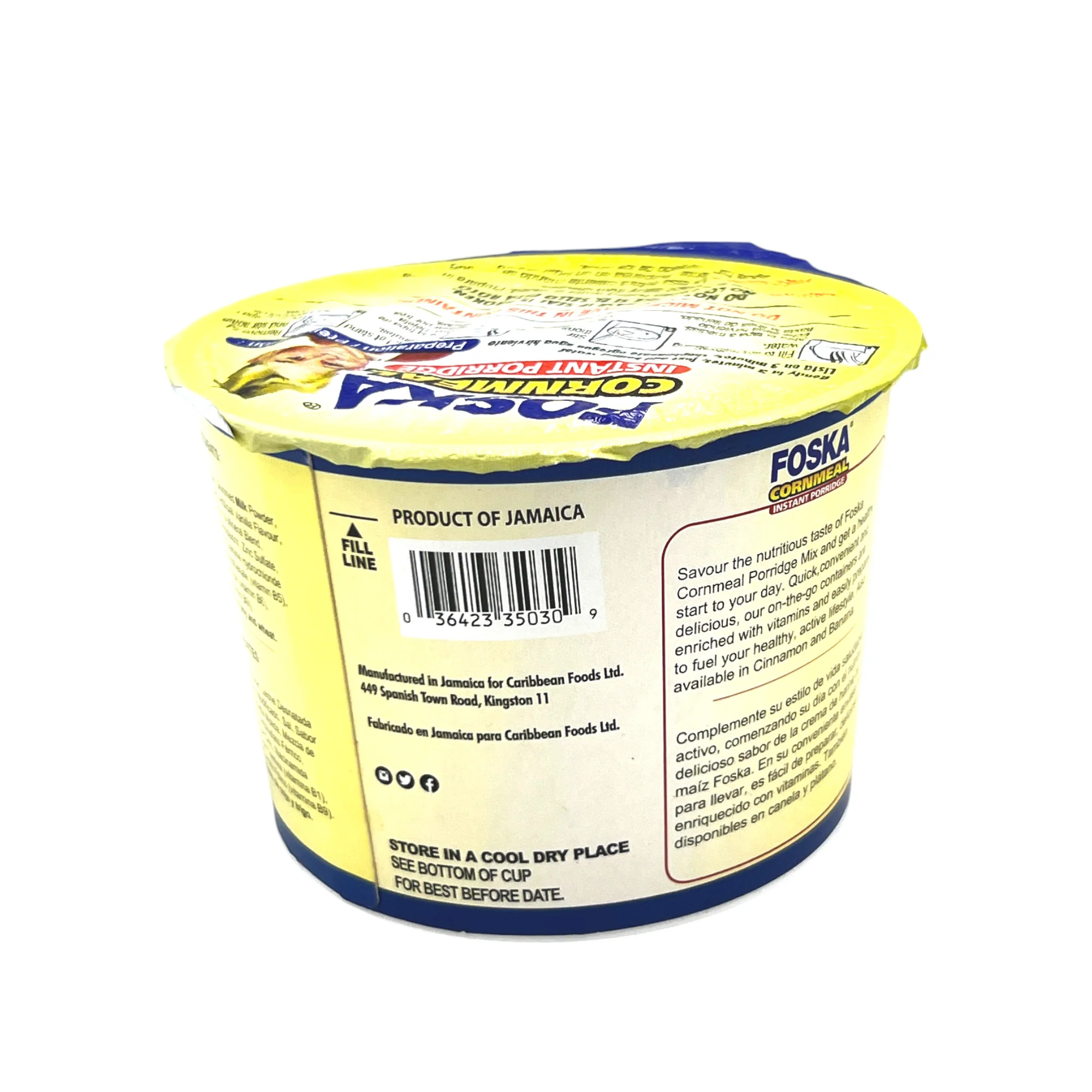 Foska Cornmeal Vanilla Instant Porridge 2.1 Oz - Image 3