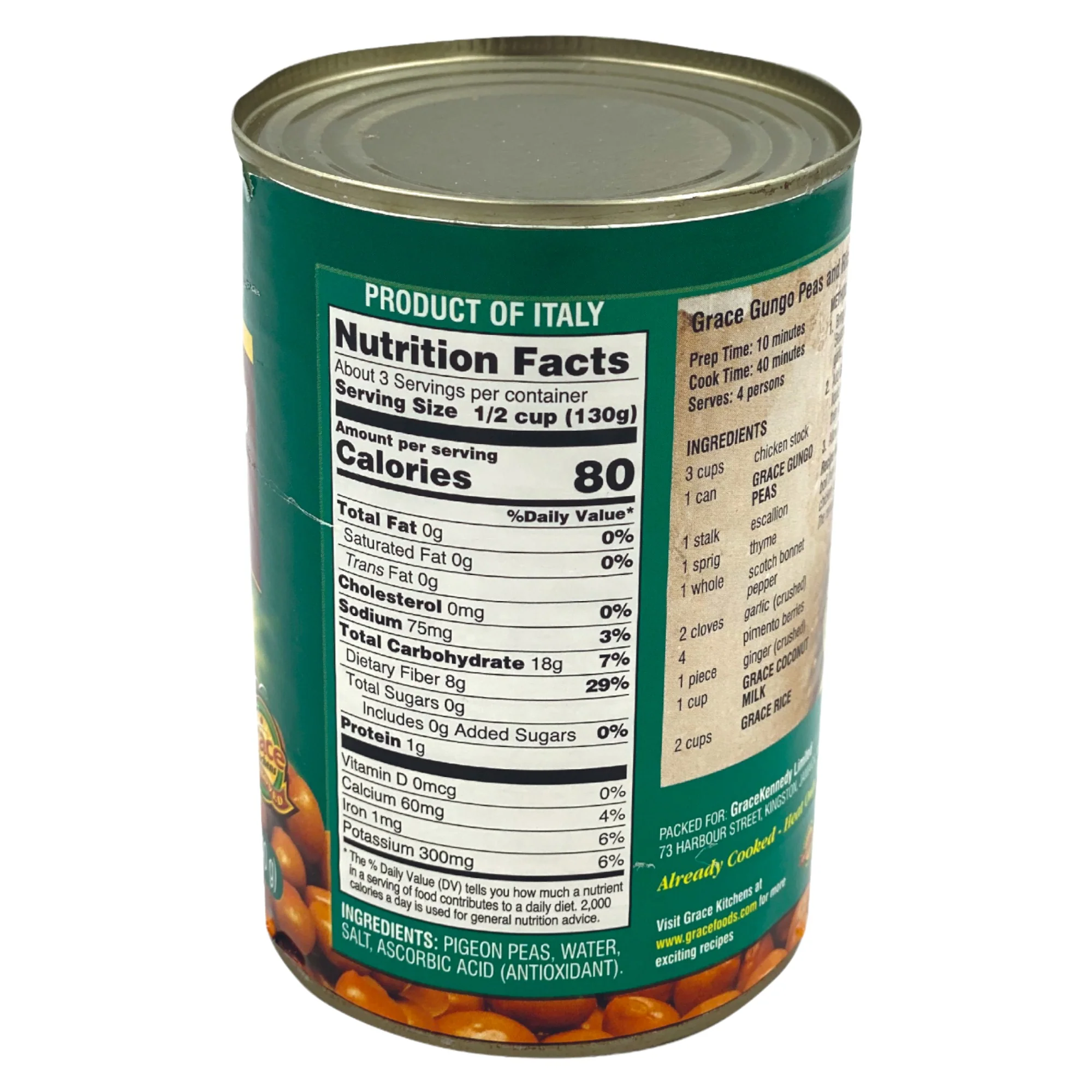 Grace Dry Pigeon Peas (Grace Dry Gungo Peas) 8.46 Oz. - Image 3