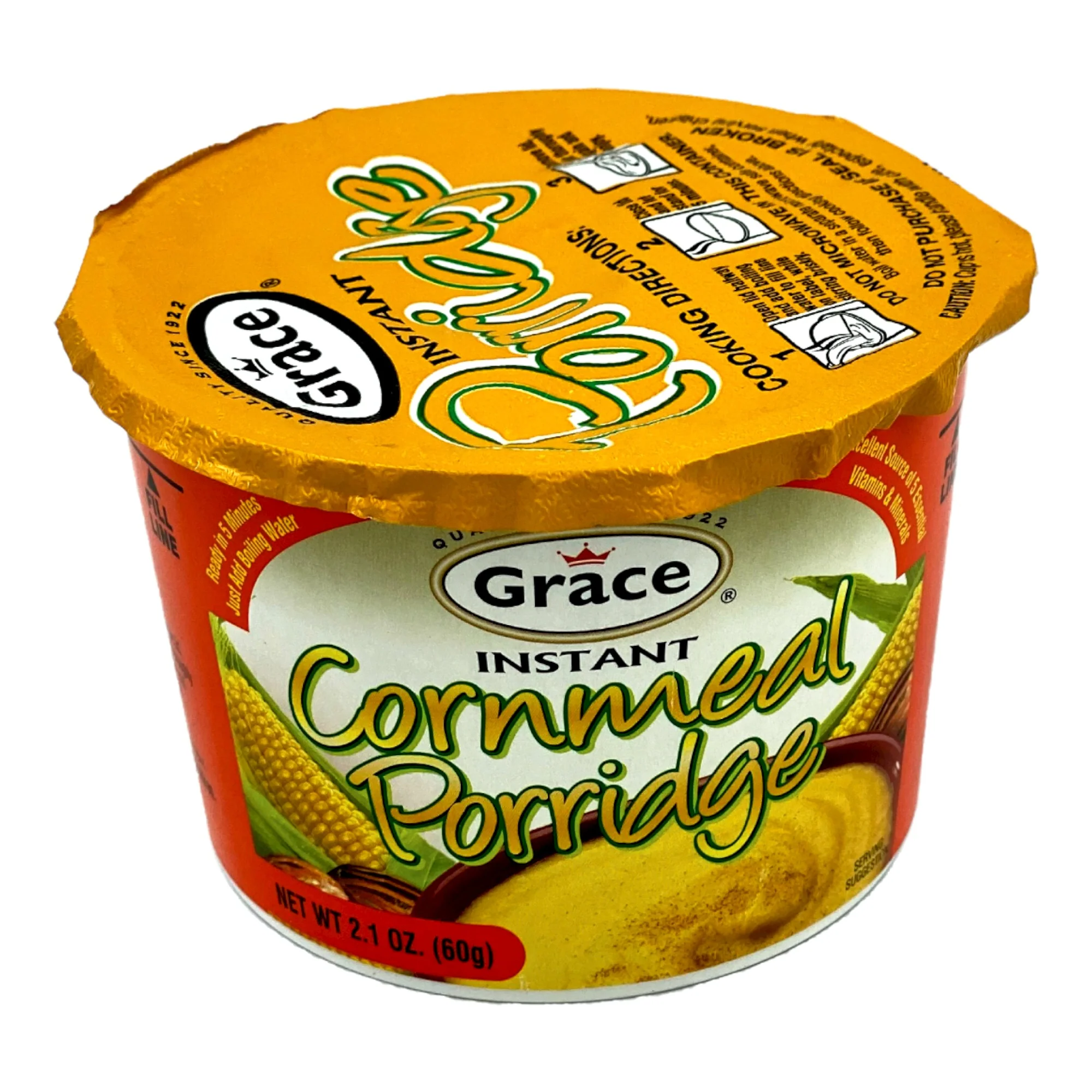 Grace Instant Cornmeal Porridge 2.1 Oz.(60 G)