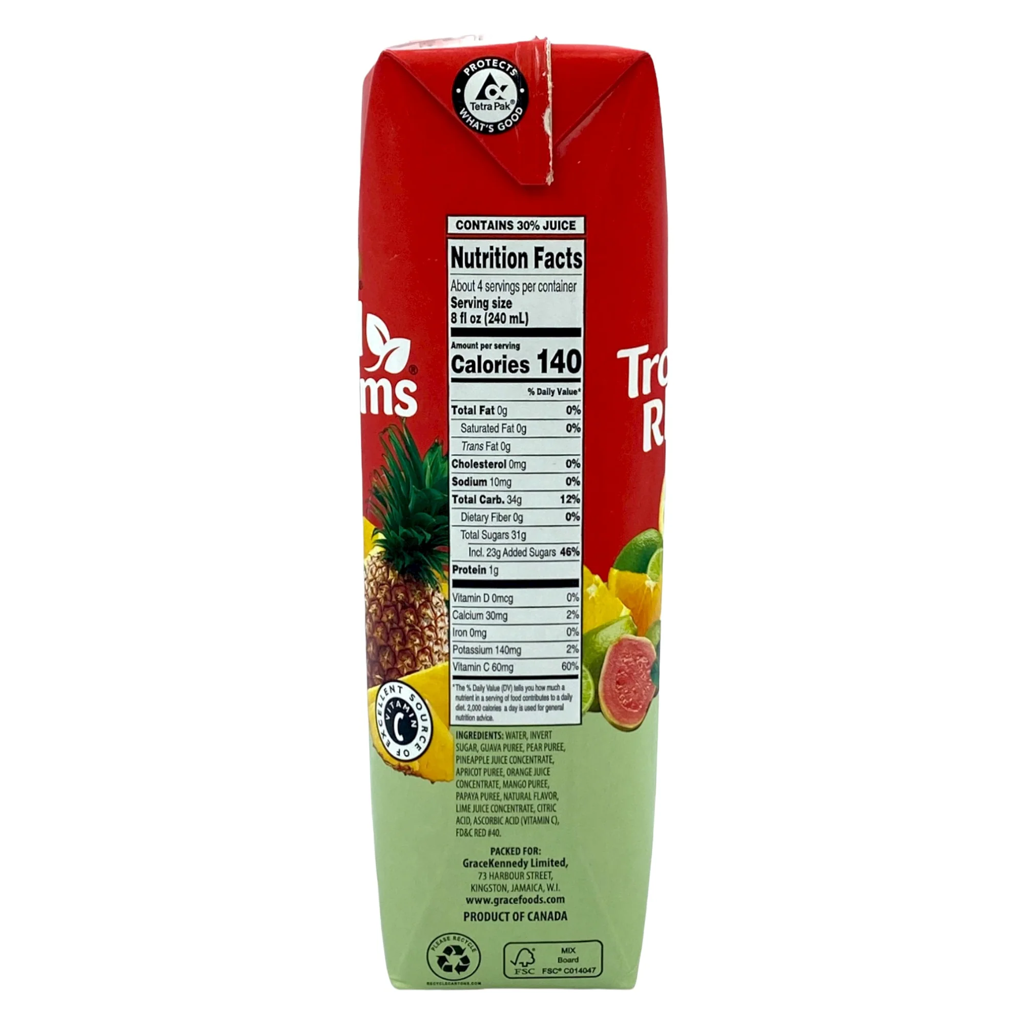 Grace Tropical Rhythms Fruit Punch 33.8 Fl Oz. - Image 2