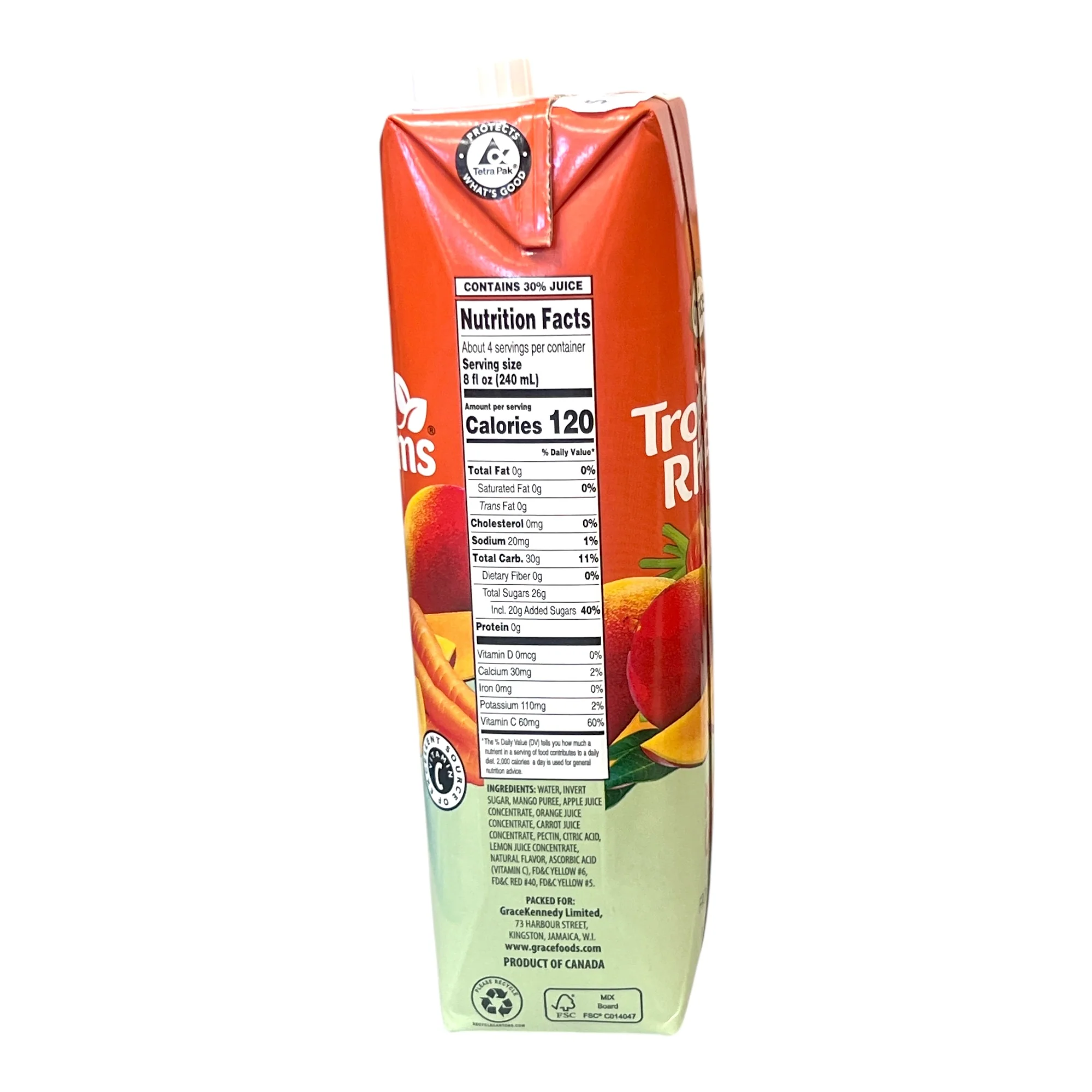 Grace Tropical Rhythms Mango Carrot 33.8 Fl Oz. - Image 2