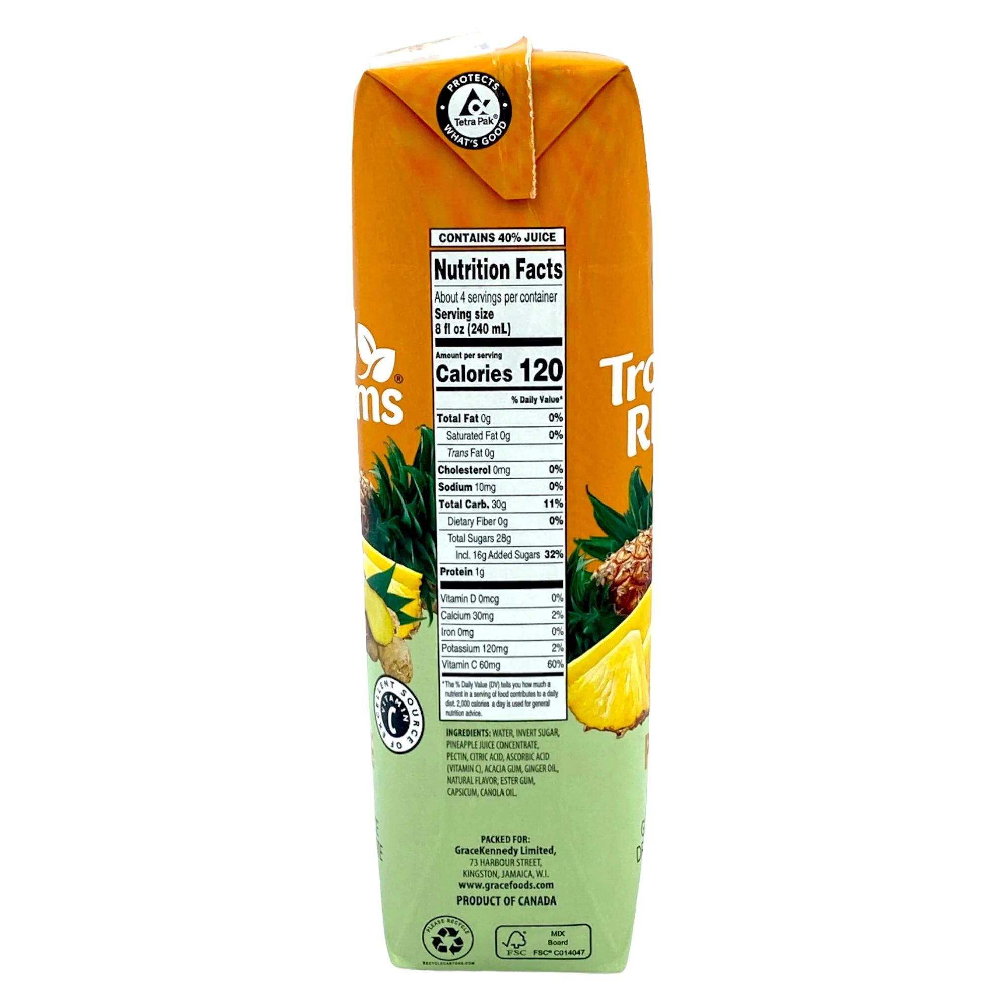 Grace Tropical Rhythms Pineapple Ginger 33.8 Fl Oz. - Image 3
