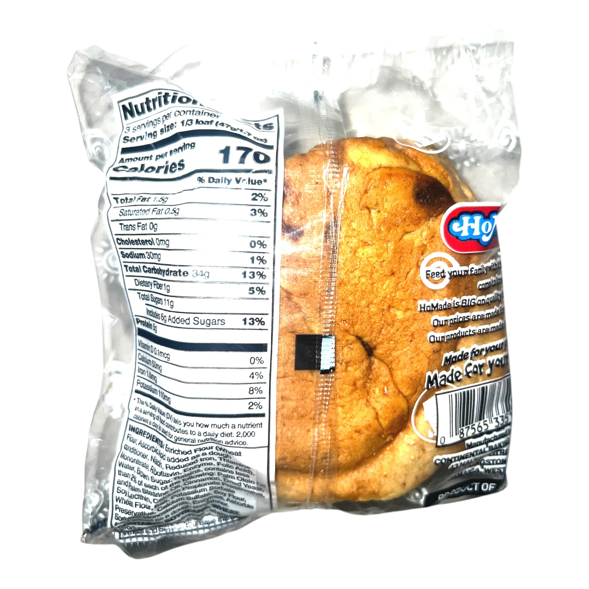 HoMade Raisin Bread 4.5 Oz. - Image 2