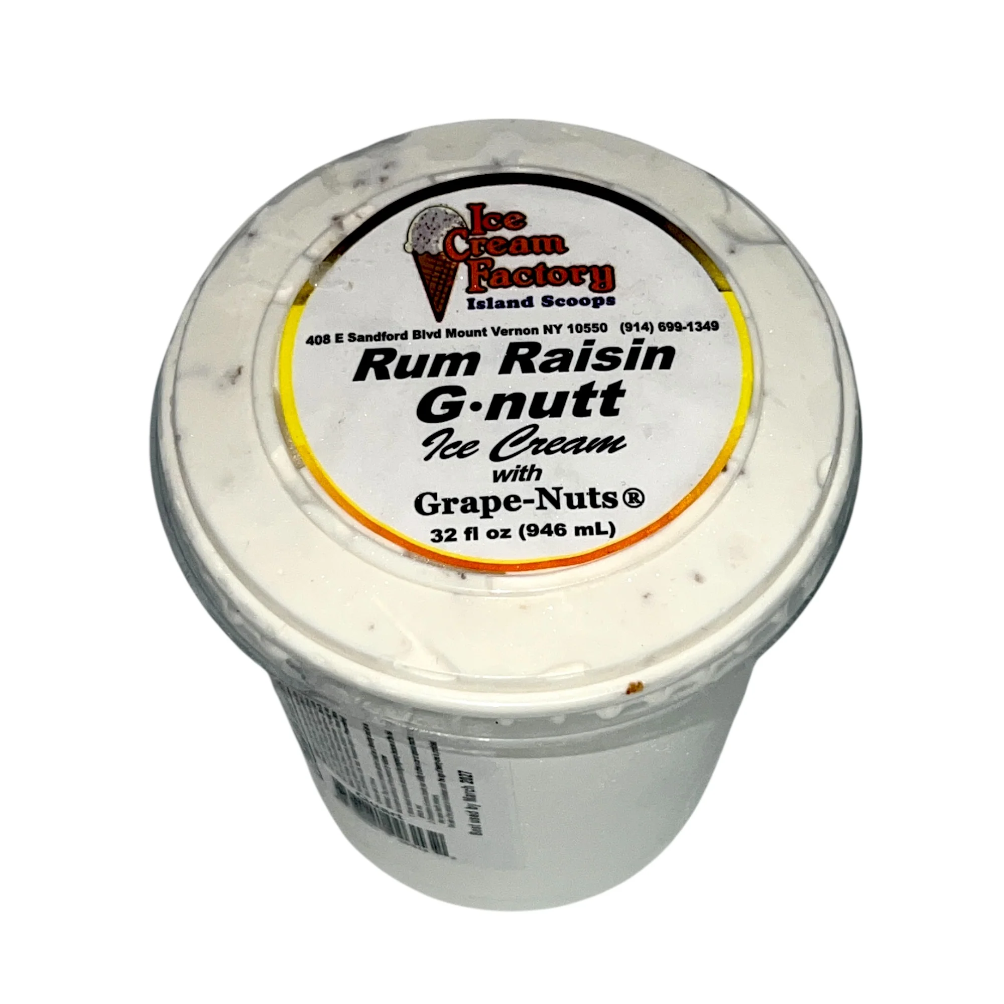 Ice Cream Factory Rum Raisin Grapenut - Quart