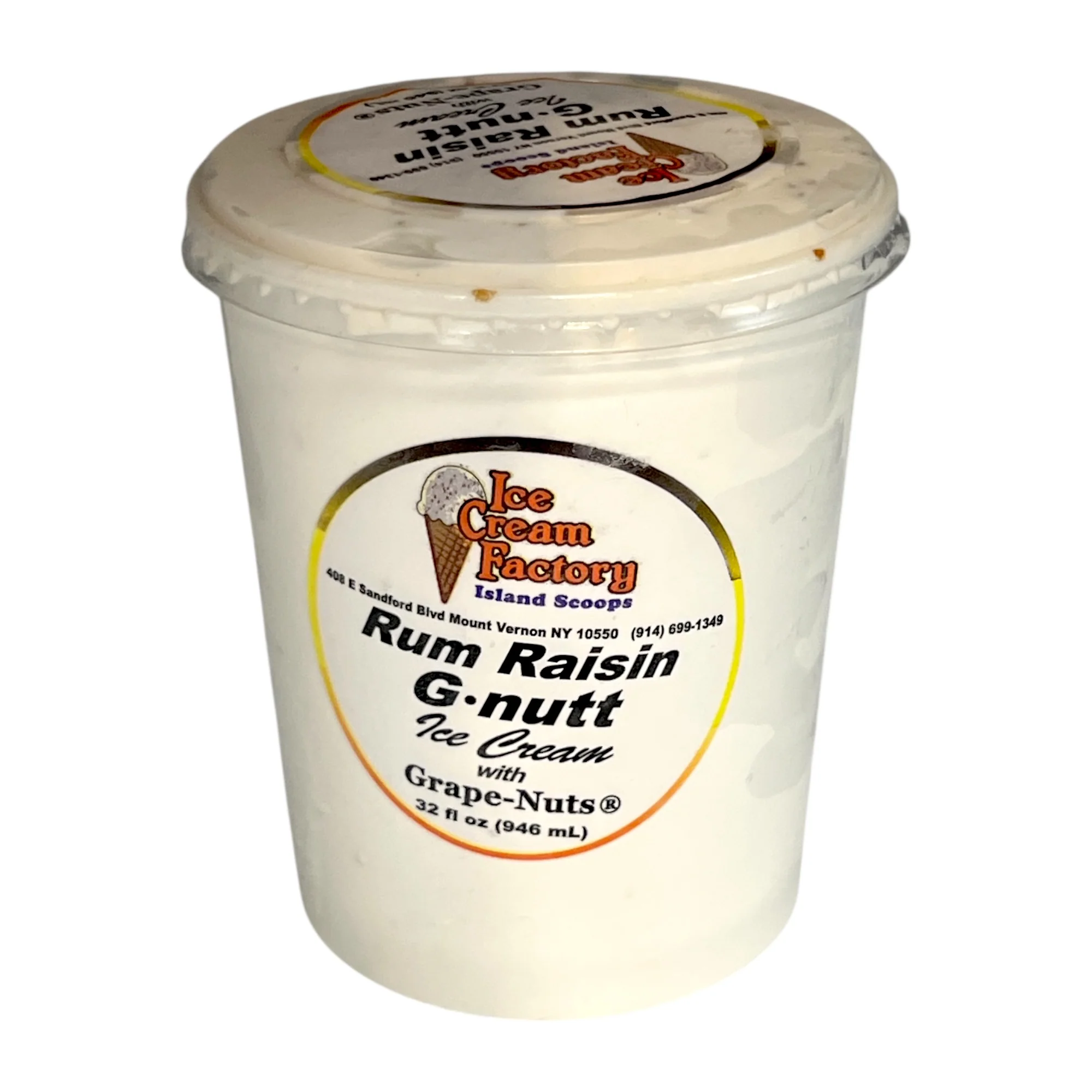 Ice Cream Factory Rum Raisin Grapenut - Quart - Image 2