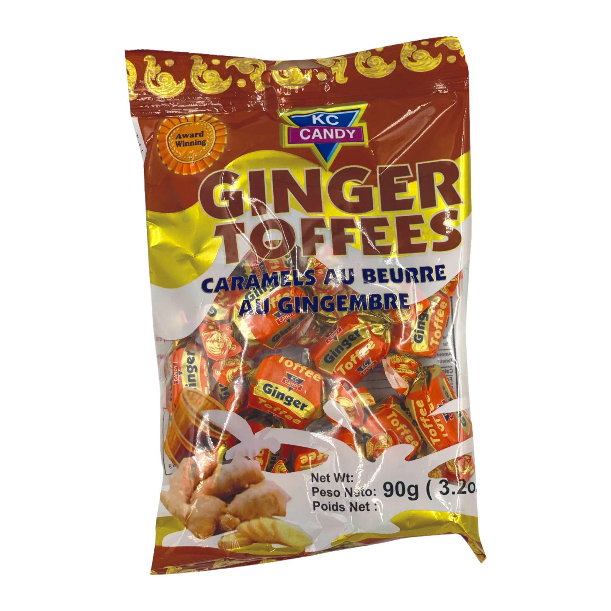 Kc Candy Ginger Toffees 3.2 Oz (90 G)