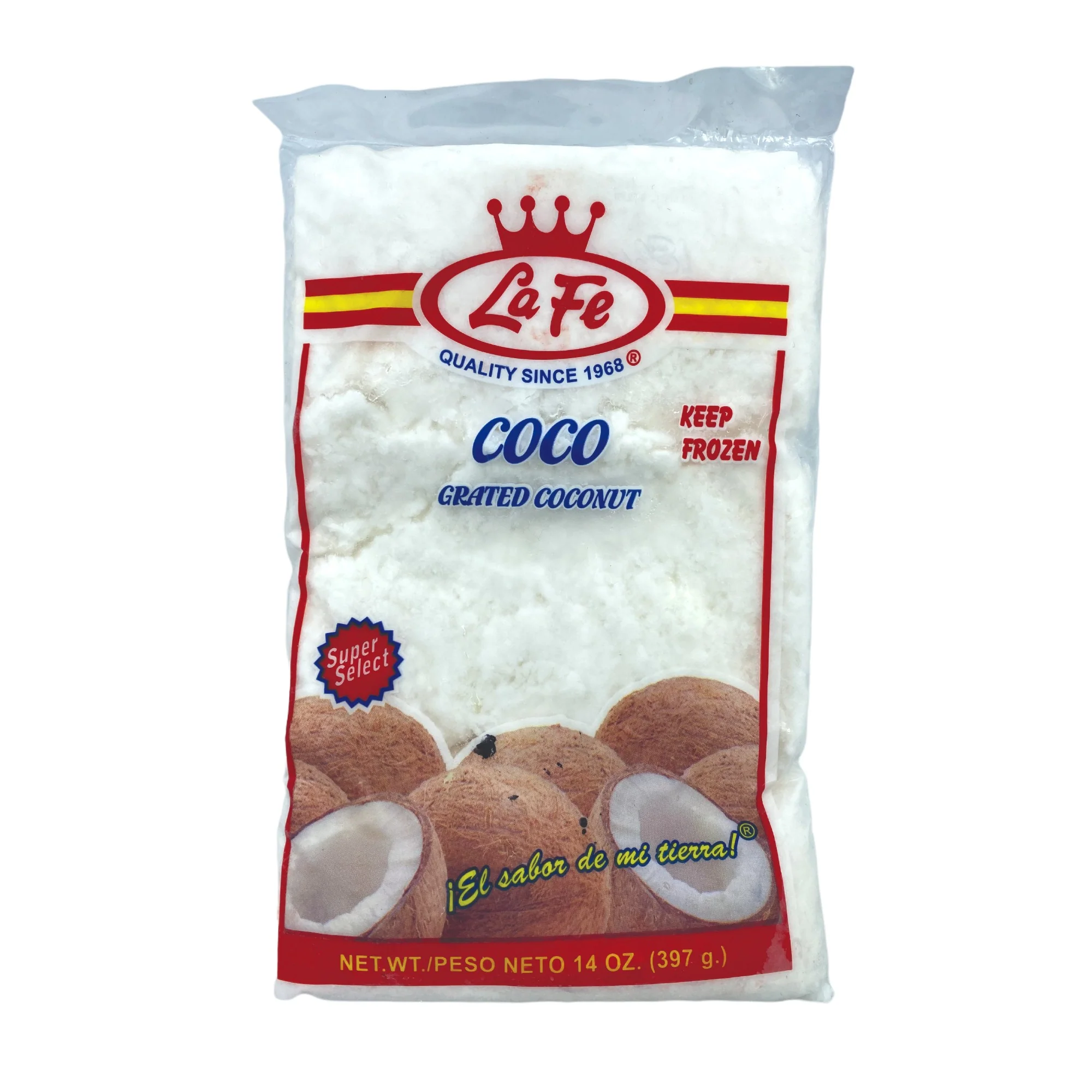 La Fe Grated Coconut Pulp 14 Oz