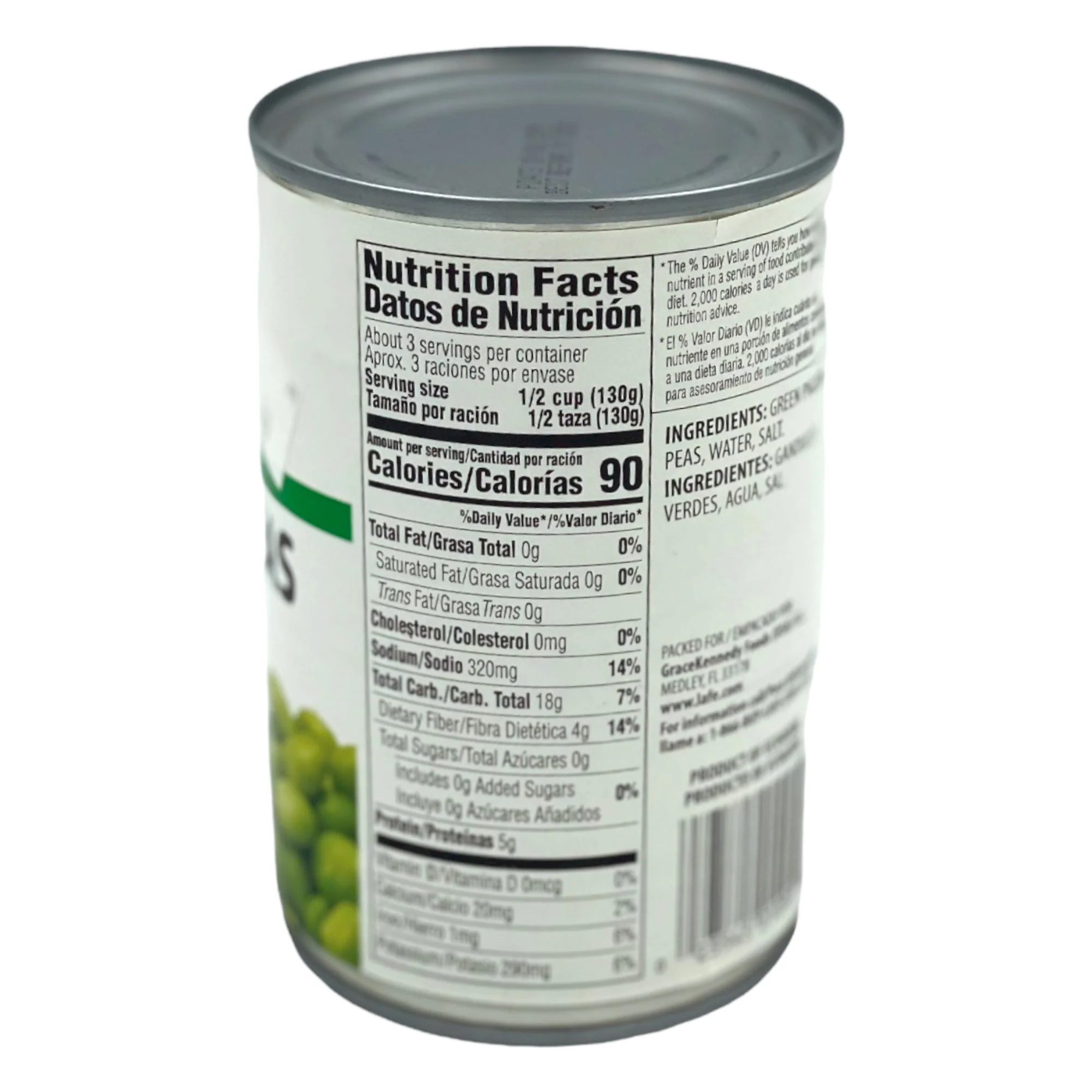 La Fe Green Pigeon Peas 15 Oz - Image 2