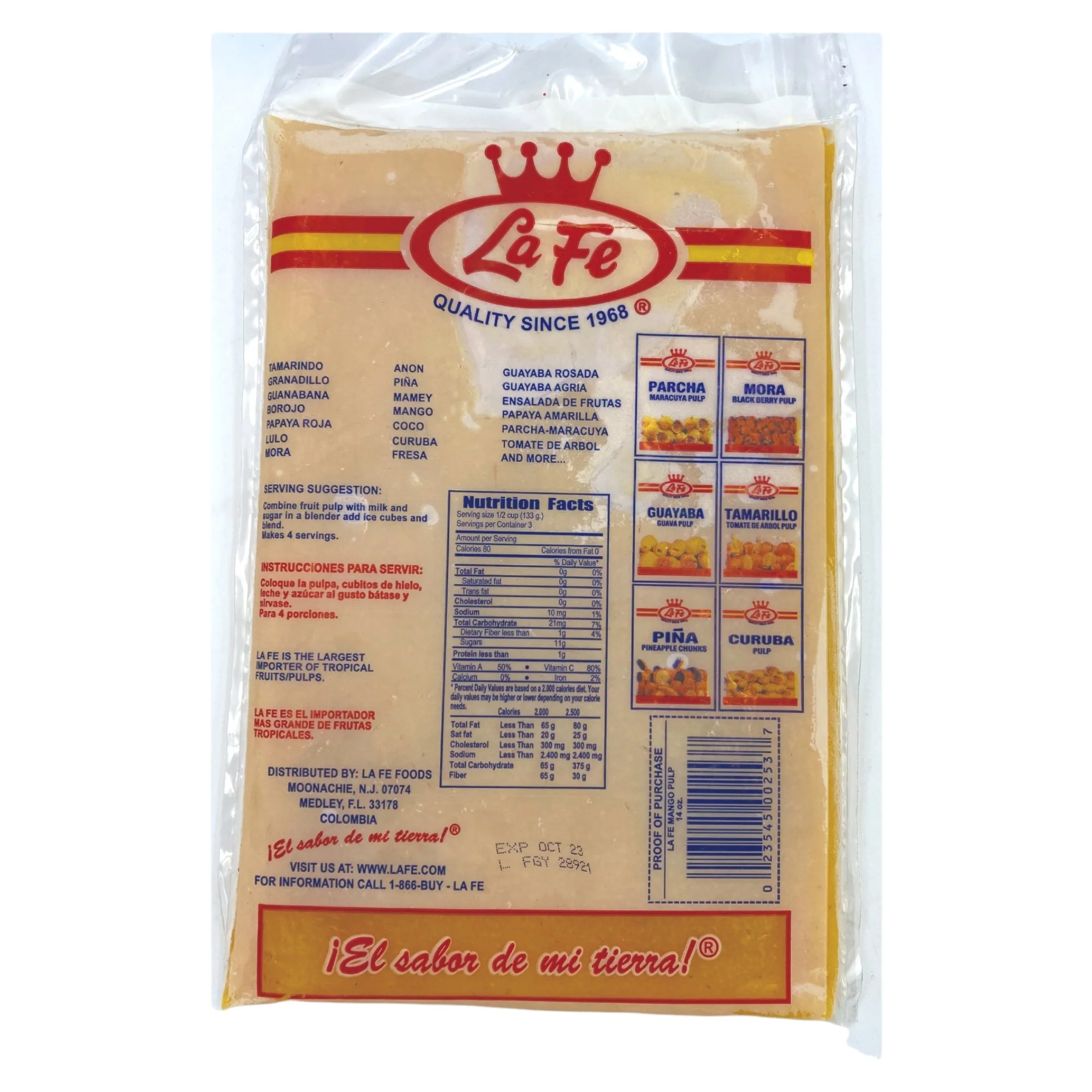 La Fe Mango Pulp 14 Oz - Image 2