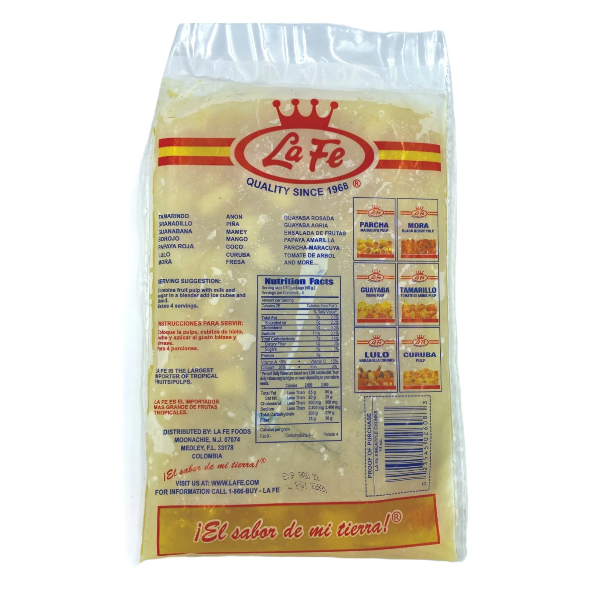 La Fe Pineapple Chunks 14Oz - Image 2