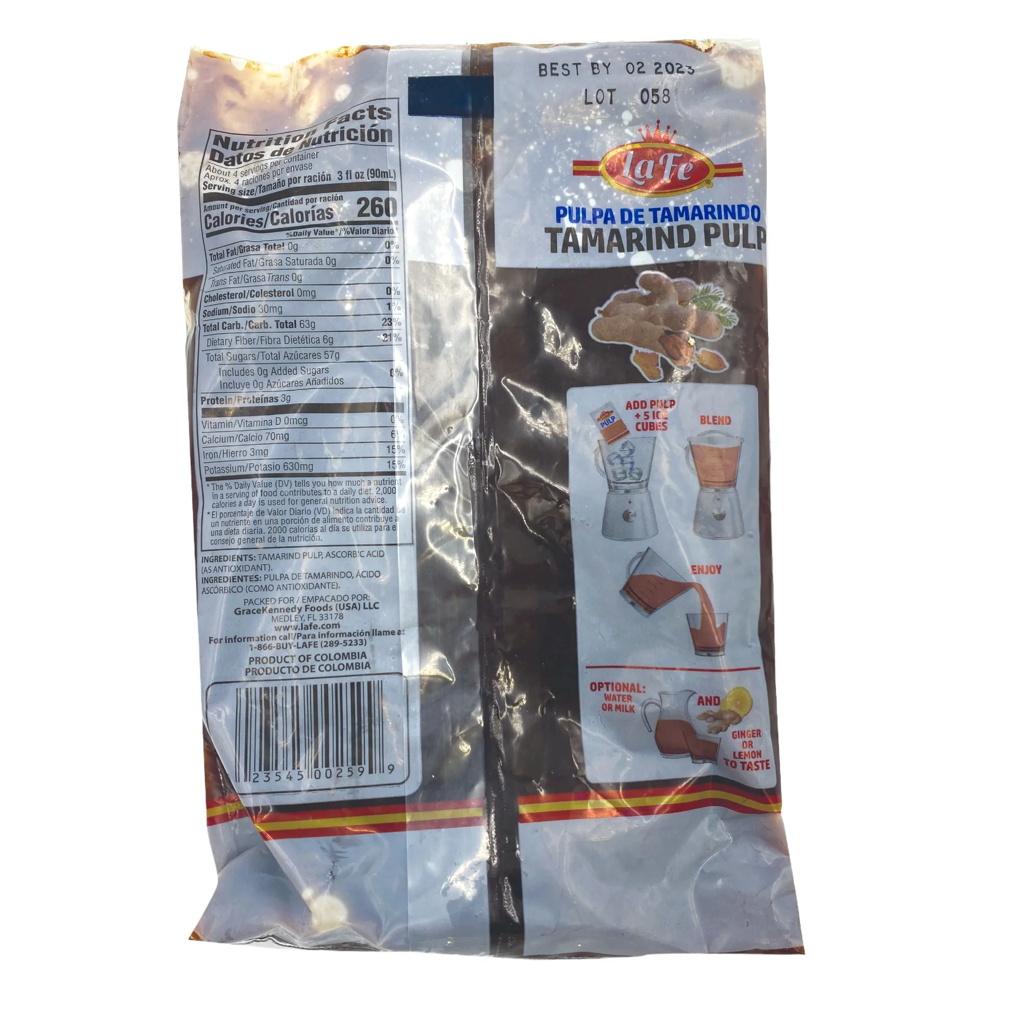 La Fe Tamarind Pulp 14 Oz - Image 2