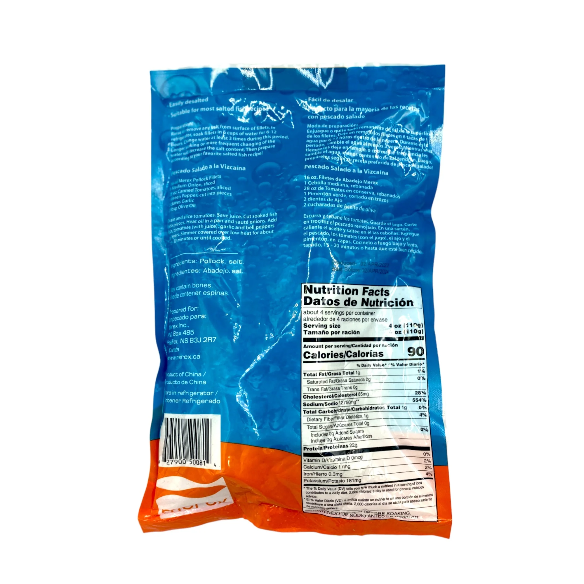 Merex Salted Pollock Fillets 16 Oz. - Image 2