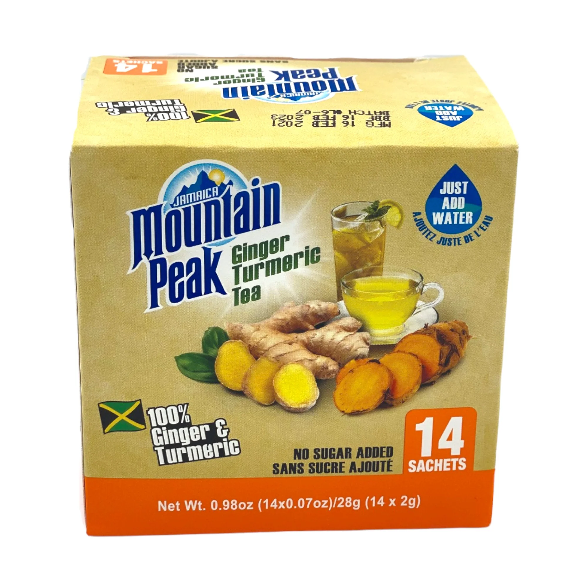 Mountain Peak Ginger Turmeric Tea 0.98 Oz (No Sugar Added)