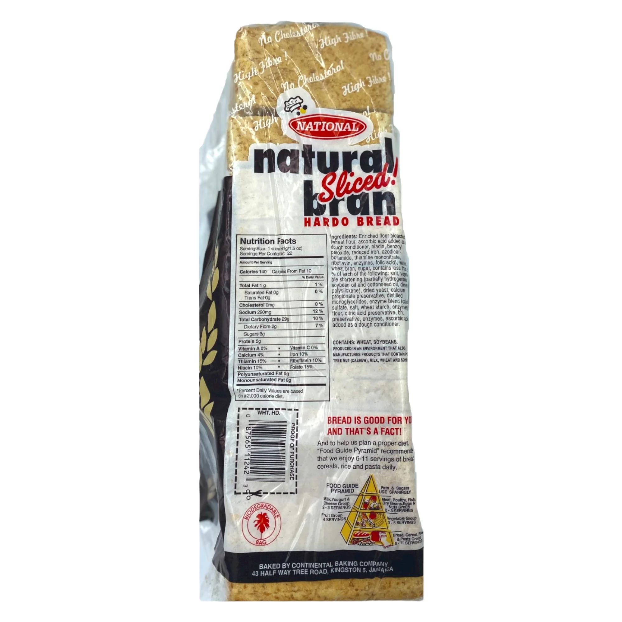 National Natural Bran Hard Dough Bread (Sliced) 32 Oz (907G) - Image 2