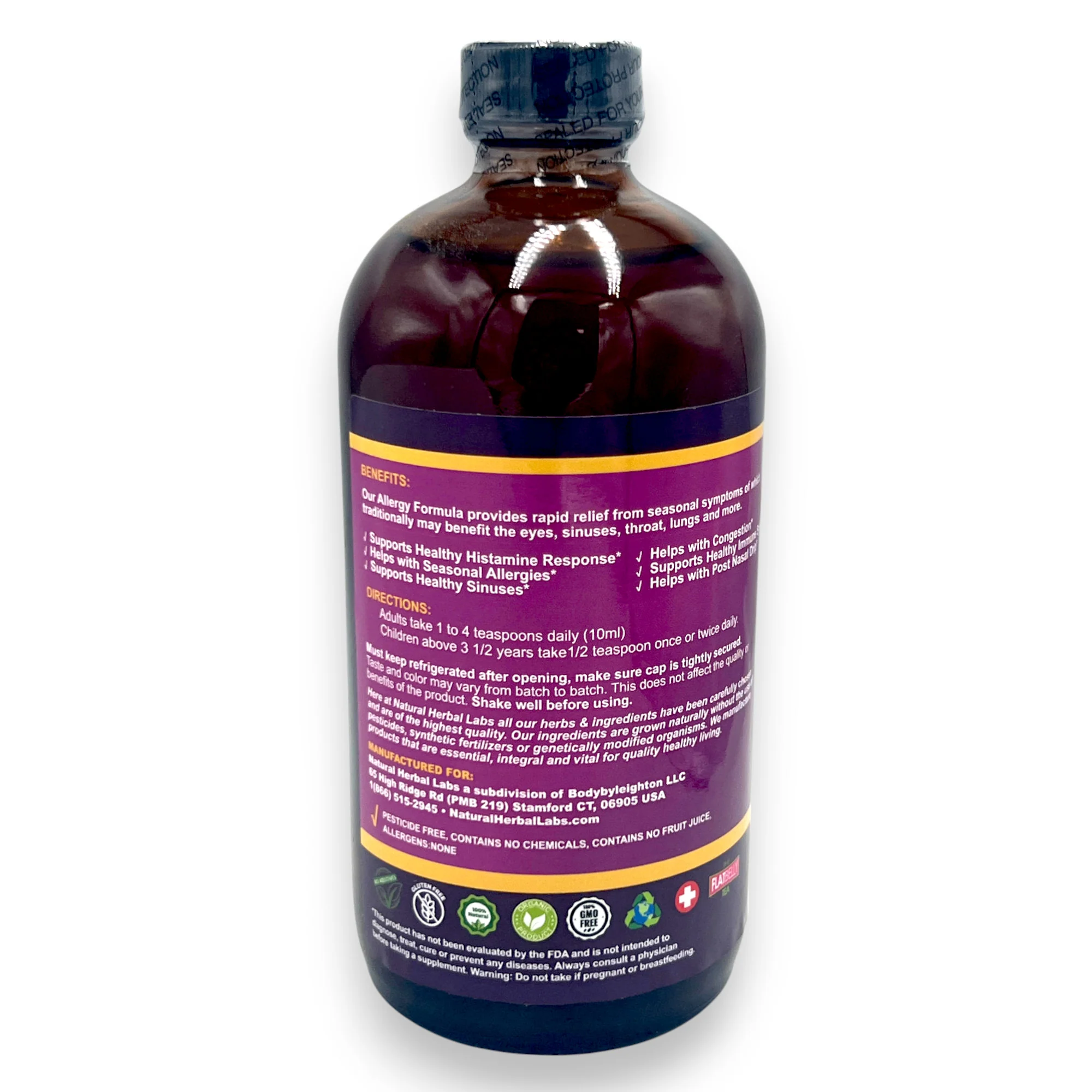 Natural Herbal Labs Allergy Relief 16 Fl Oz. - Image 3