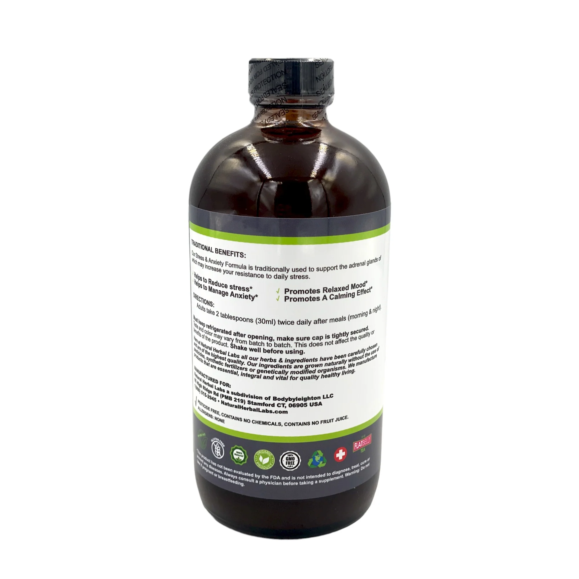 Natural Herbal Labs Stress & Anxiety Health Formula 16 Oz. - Image 3
