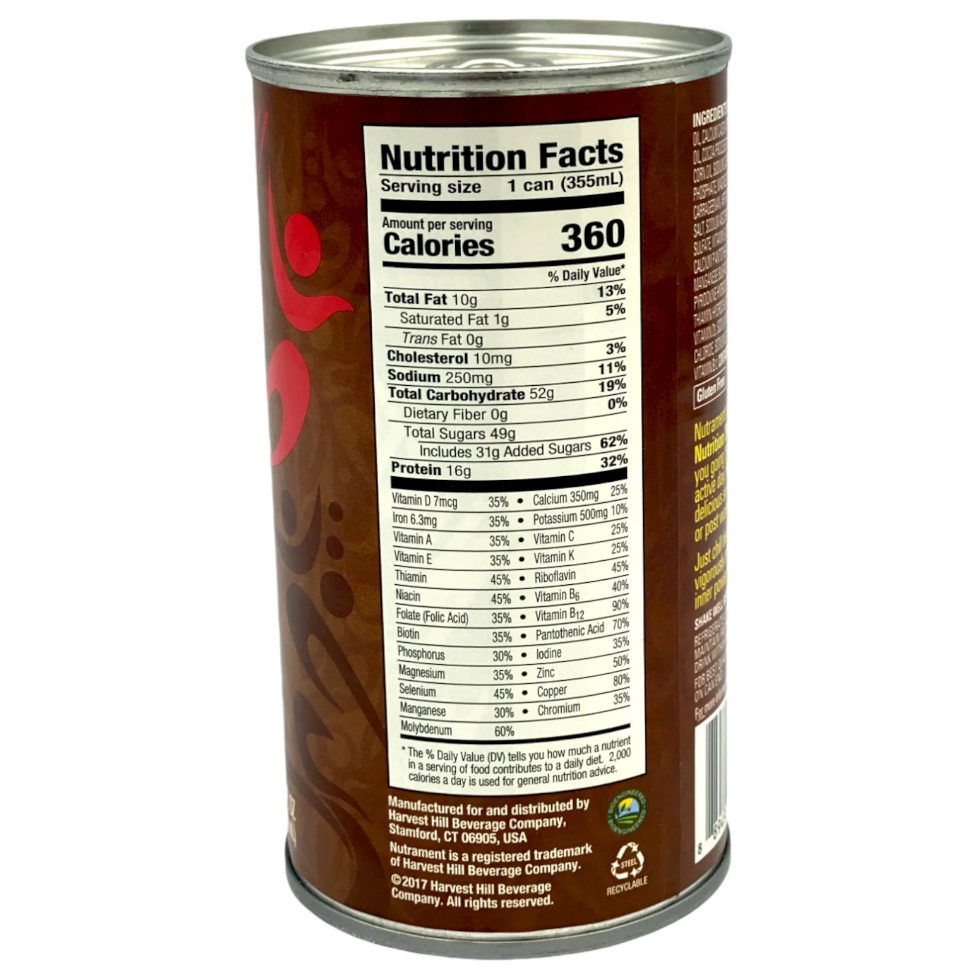 Nutrament Chocolate Energy Nutrition Drink 11 Fl Oz - Image 3