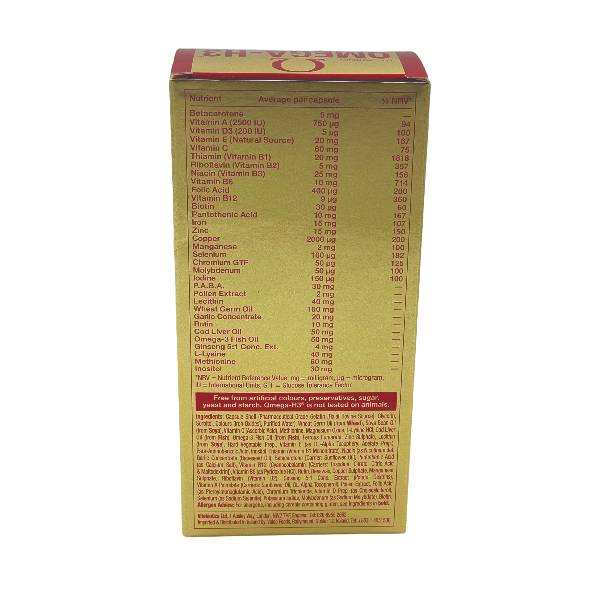 Omega-H3 Bio Tonic 30 Capsules - Image 3