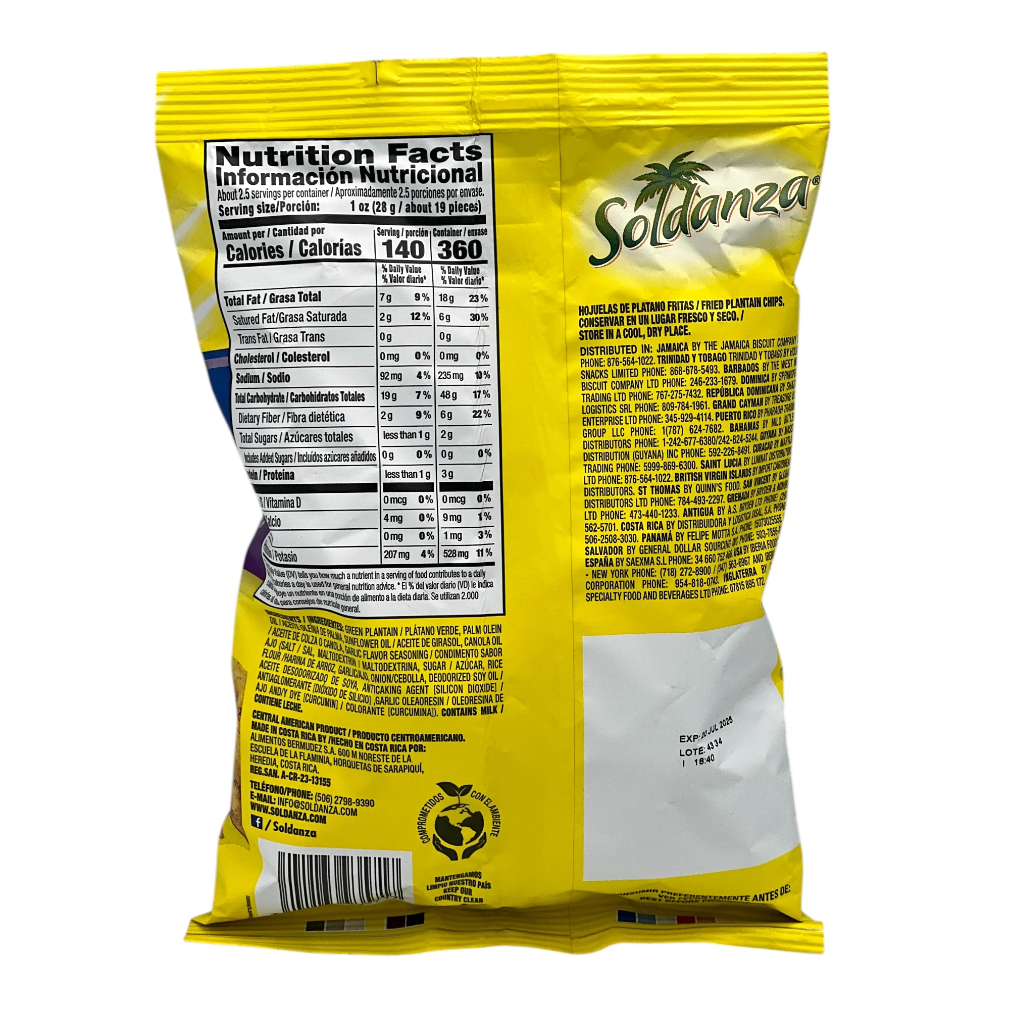 Soldanza Classic Platanitos Garlic Flavor  71 G - Image 2