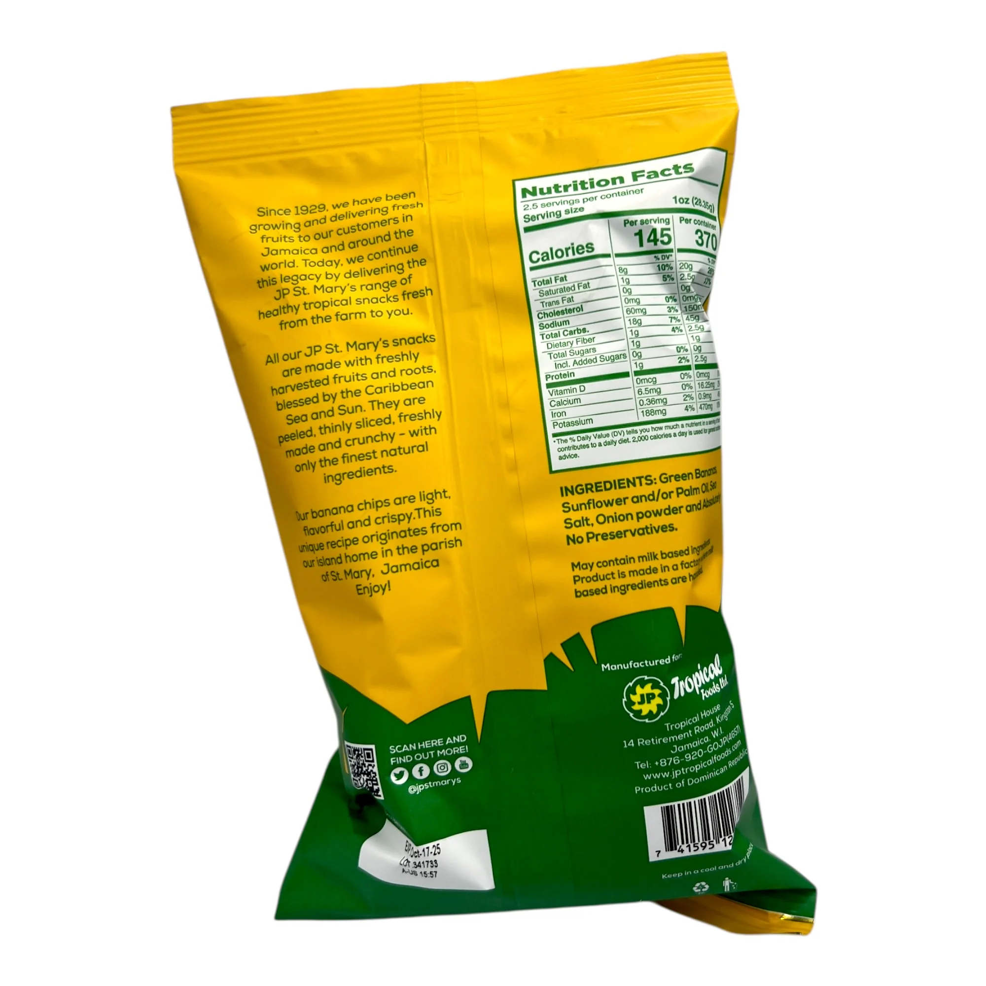 St Mary's Banana Chips 71 G - Image 2