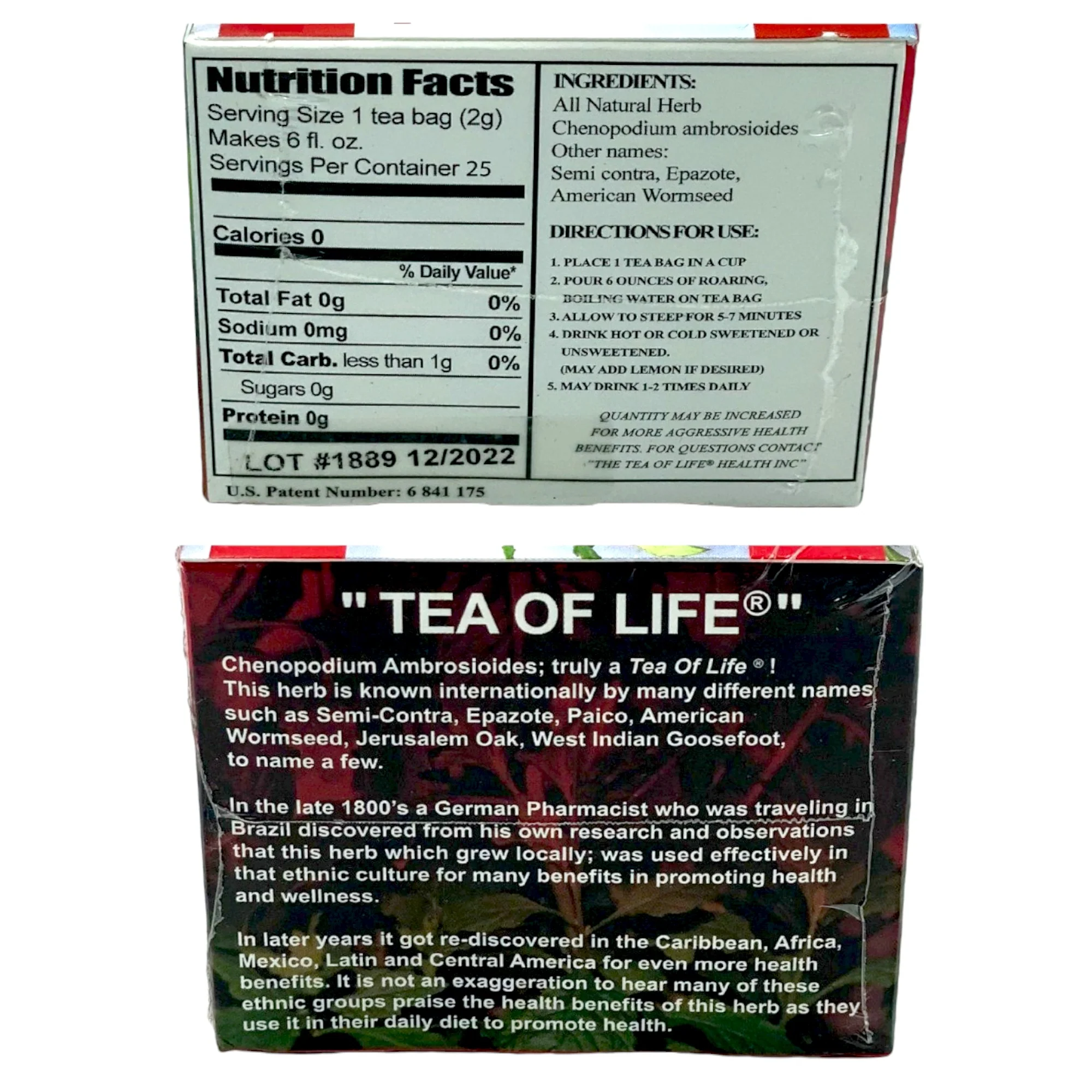 Tea Of Life Semi Contra Herbal Tea - 25 Tea Bags 1.8 Oz (50 G) - Image 3
