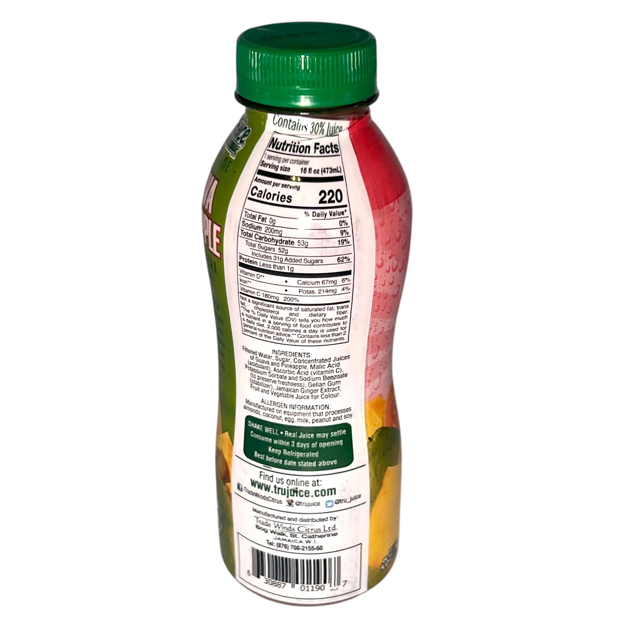 Tru Juice Guava Pine 16 Oz - Image 2