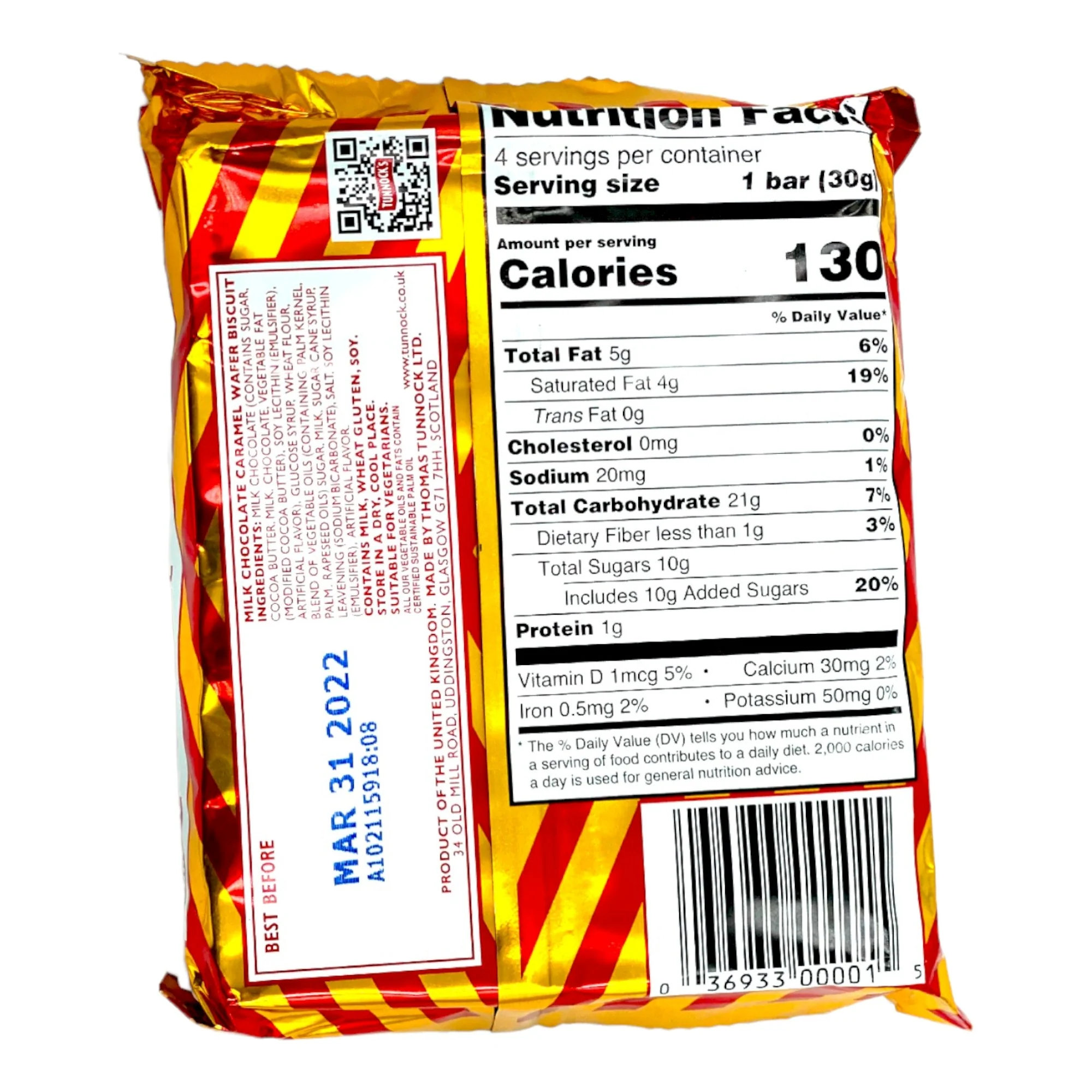 Tunnock'S Caramel Wafer 4-Pk 4.2 Oz - Image 2