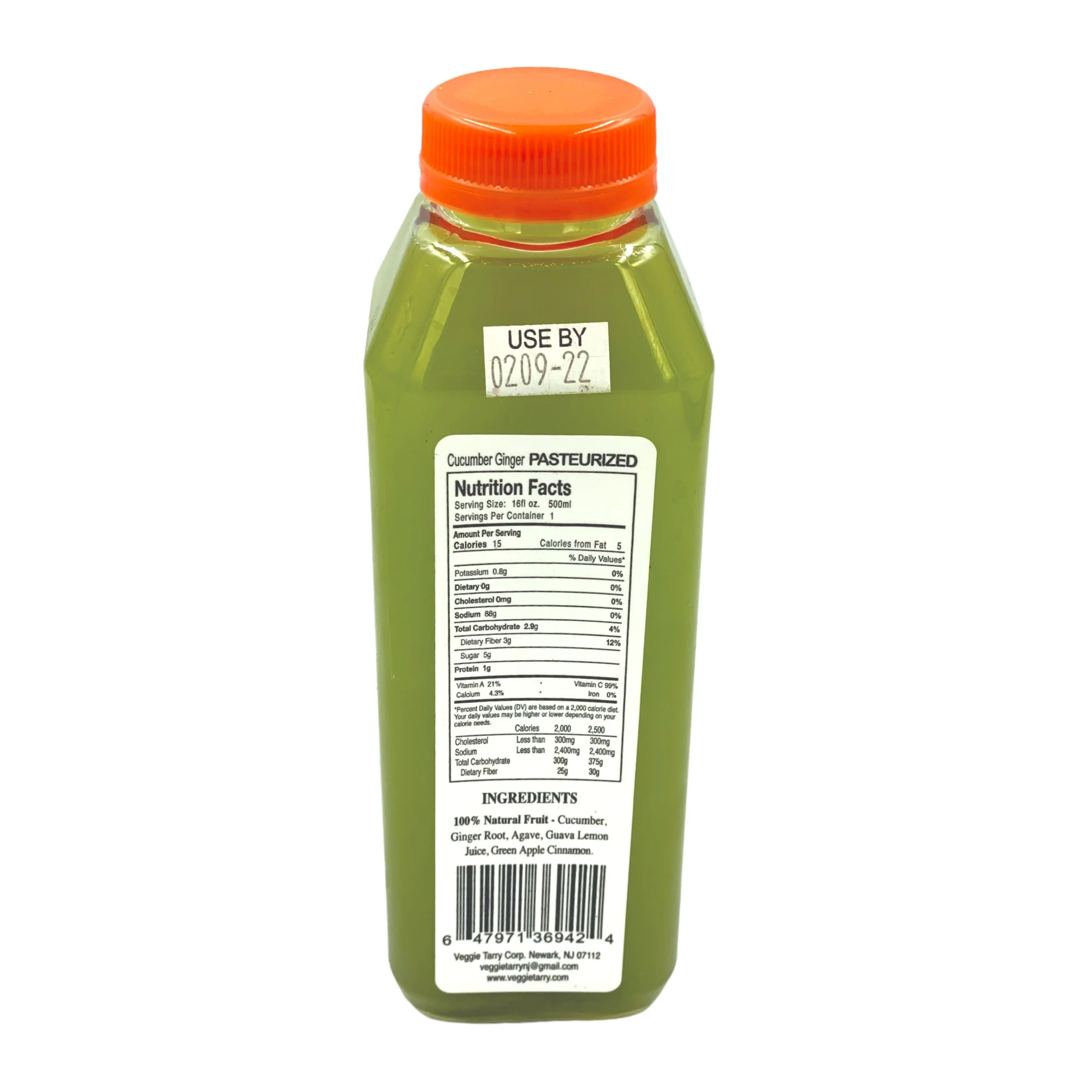 Veggie-Tarry Cucumber Ginger 16 Fl Oz - Image 2