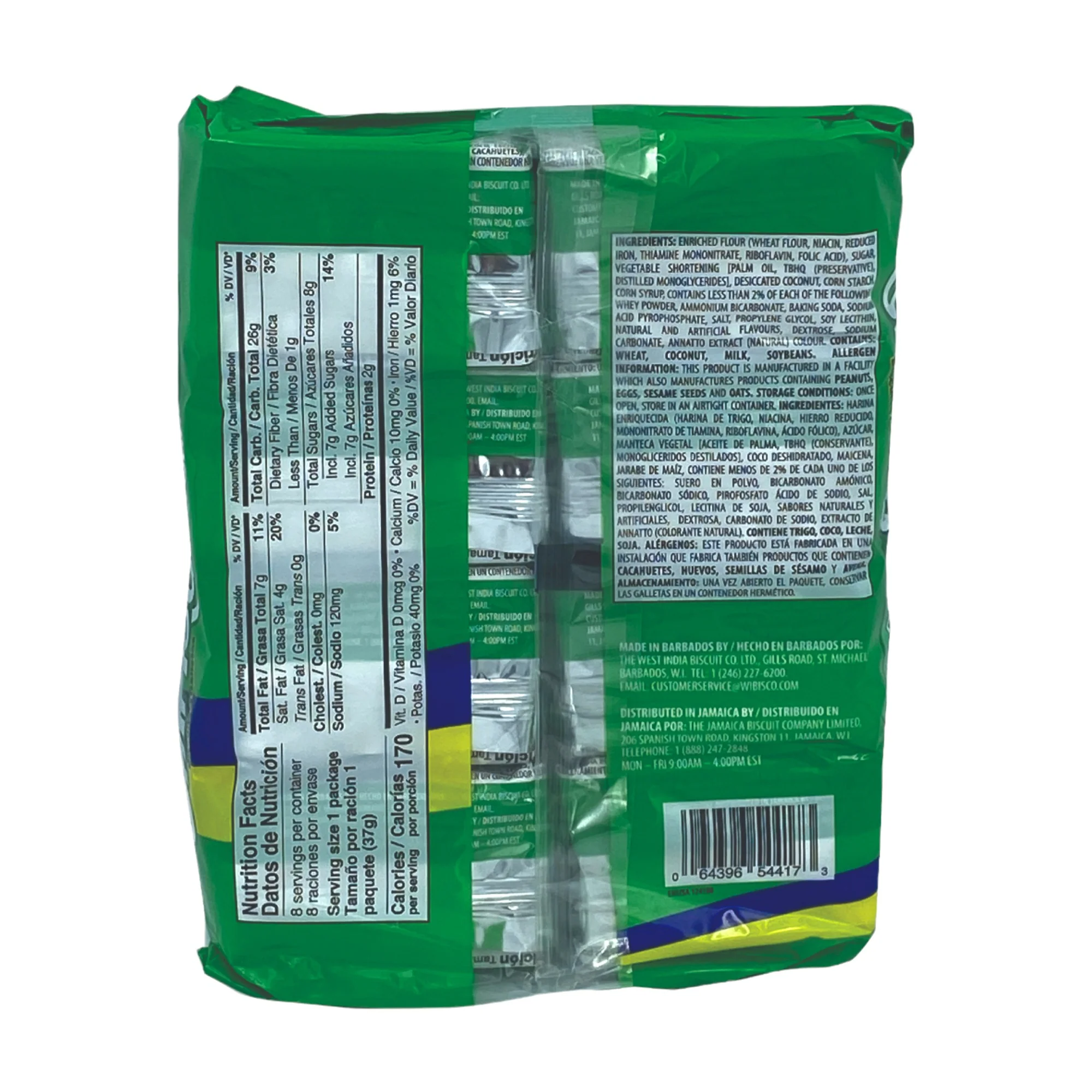 Wibisco Shirley Coconut Biscuits (8 Packs) 10.44 Oz - Image 2