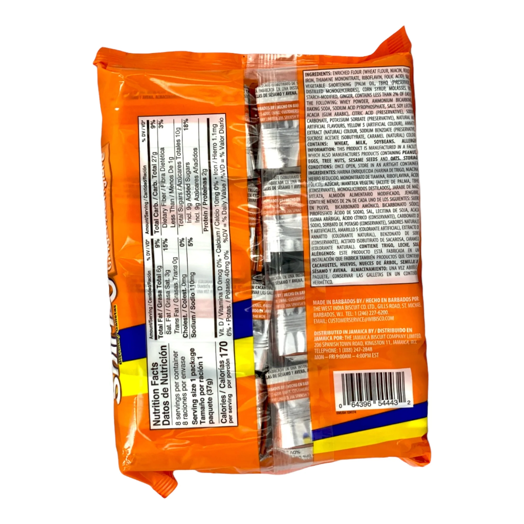 Wibisco Shirley Ginger Biscuits (8 Pack) 10.44 Oz (296 G) - Image 2